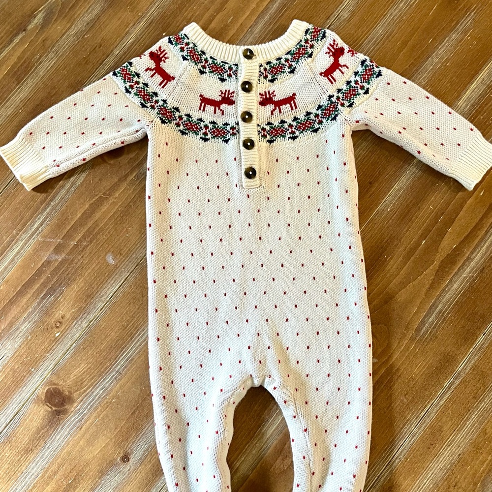 Hanna Andersson Dear Deer Sweater Romper